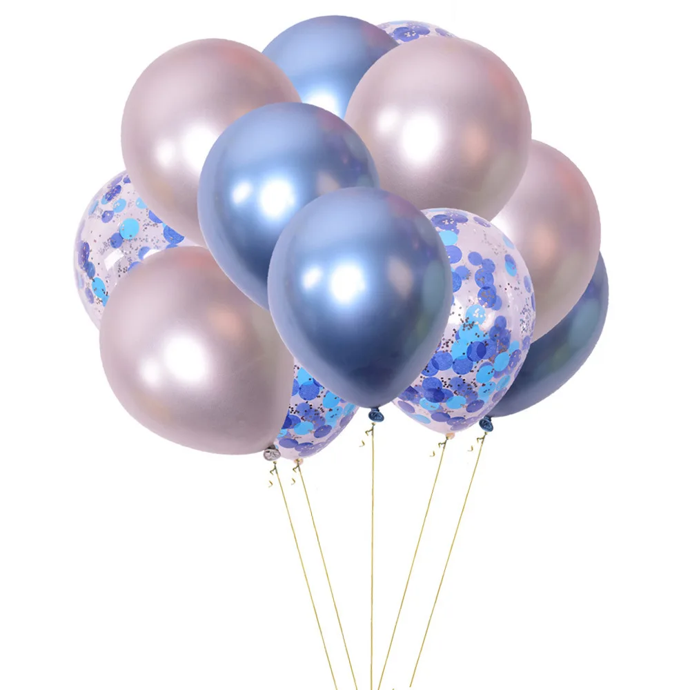 Amazon 12-Inch Metal Confetti Sequin Balloon Set Birthday Party Decoration Holiday Party Decorative