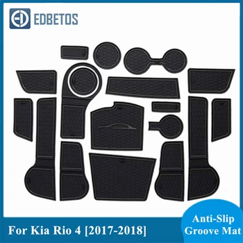 

Gate Slot Mats For Kia Rio 4 X-Line RIO 2017 2018 2019 2020 Interior Door Pad Cup Holders Non-Slip Mats