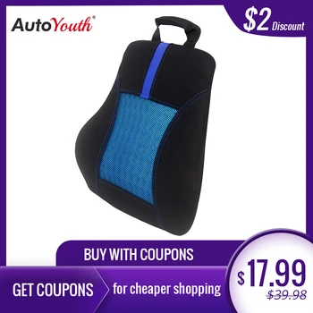 

Auto Waist Cushion Back Support Car Cushion Memory Foam Polyester Breathable Backrest Pad Fit Body Curve Relieve Fatigue
