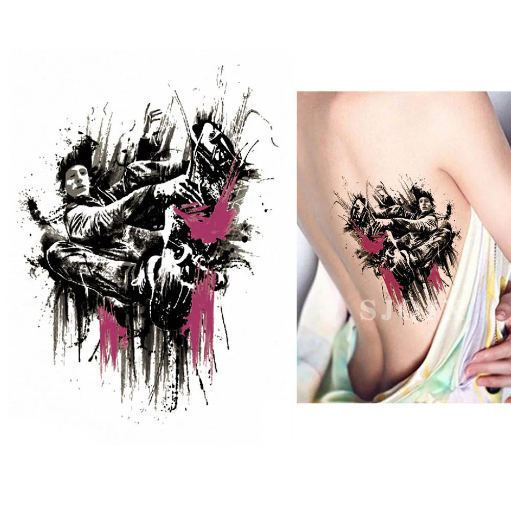 Водонепроницаемый боди-арт поддельные татуировки Акварельные Цветы персонаж мультфильма животное временные татуировки наклейки для женщины руки бедра - Цвет: N
