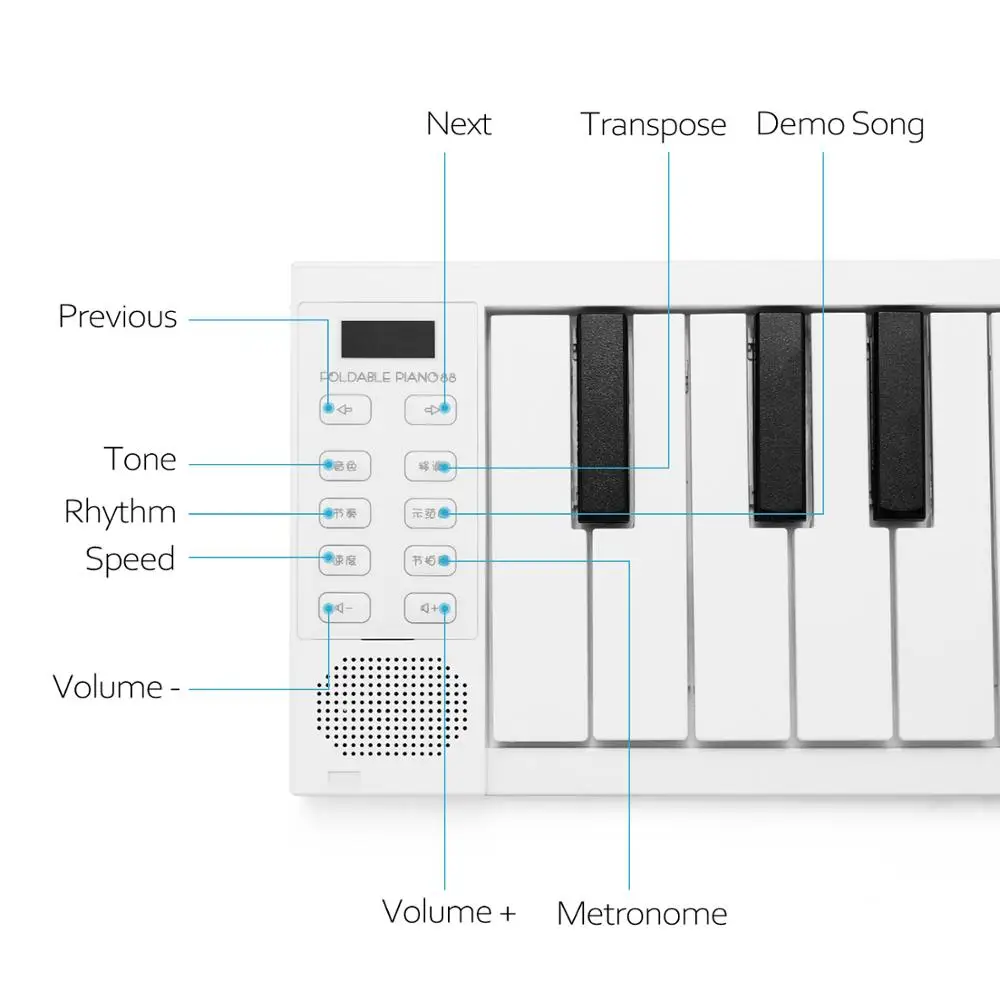 NEW 88 Key Foldable Piano Digital Piano Portable Electronic Piano Keyboard Piano  electric piano with Sustain Pedal MIDI keyboard
