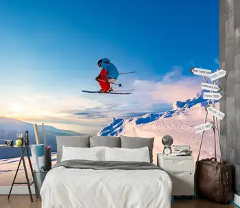 

[Self-Adhesive] 3D Ski 6426125 Wall Paper mural Wall Print Decal Wall Murals