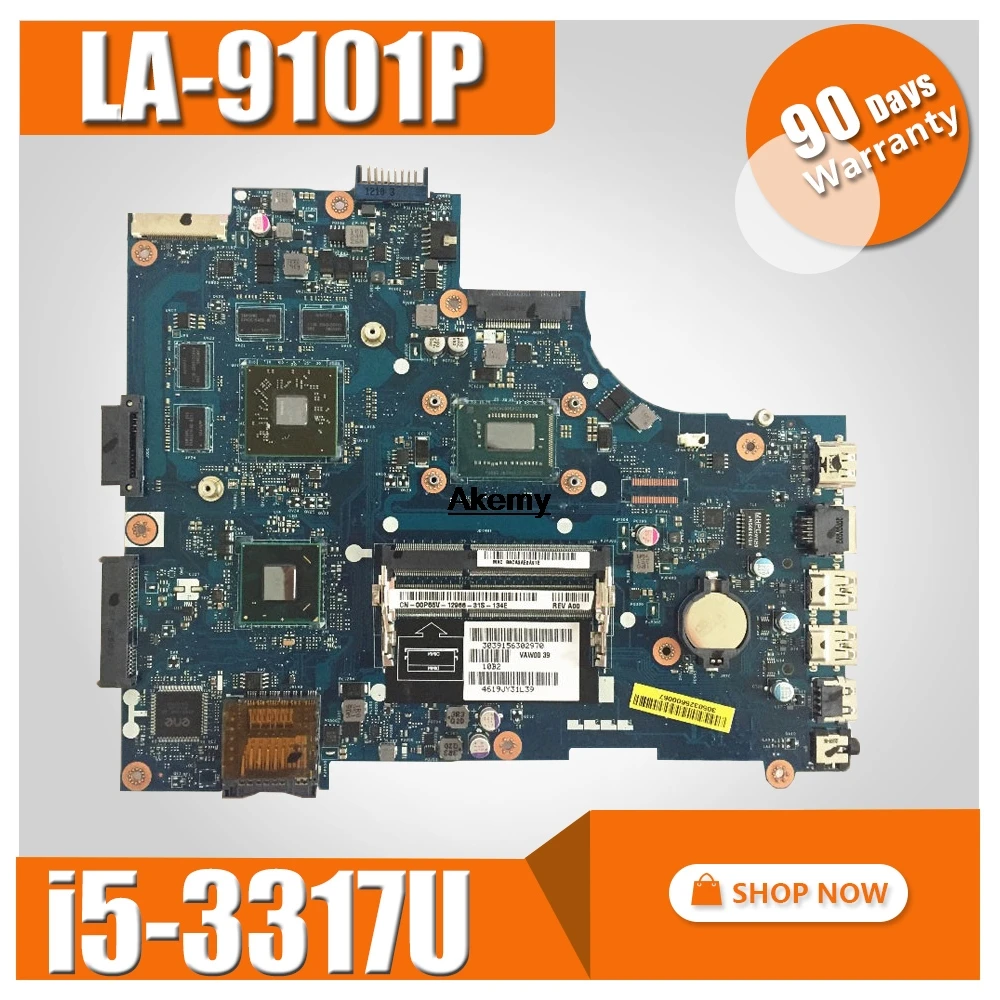 

Laptop motherboard for DELL 15R 3521 5521 PC Mainboard I5-3317U 0P14T7 VAW01 LA-9101P VAW00 LA-9104P fully tested DDR3