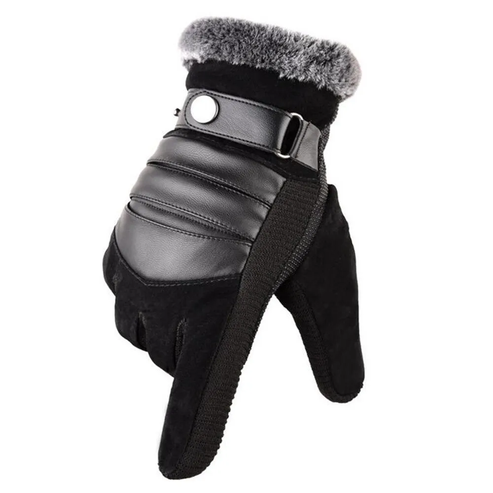 Модные женские боры с буровыми перчатками, зимние мягкие тянущиеся вязаные уличные спортивные теплые перчатки с сенсорным экраном для мобильного телефона - Цвет: As photo
