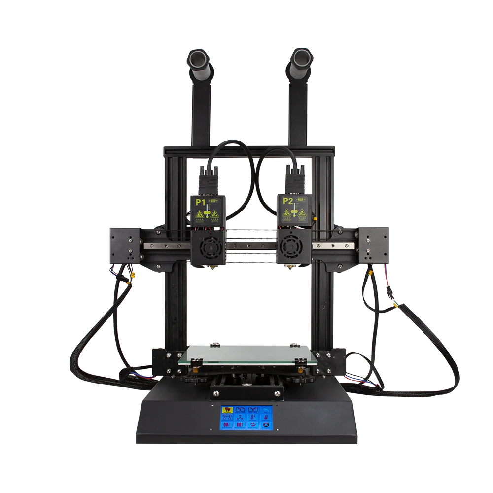 Tenlog 3D Hands 2 двойной экструдер и сопло с поддержкой экструзионного двигателя быстрая разборка для замены насадок наборы с TMC2208 - Цвет: Черный