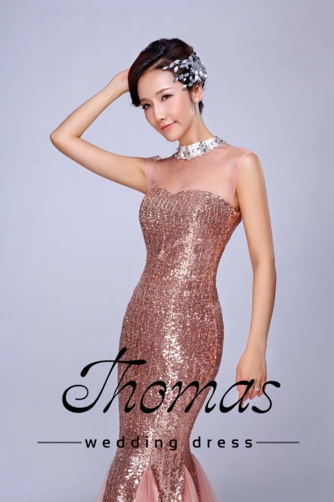 Frete grtis senhoras sexy' querida sereia tule lantejoulas longo vestido de noite formatura vestido