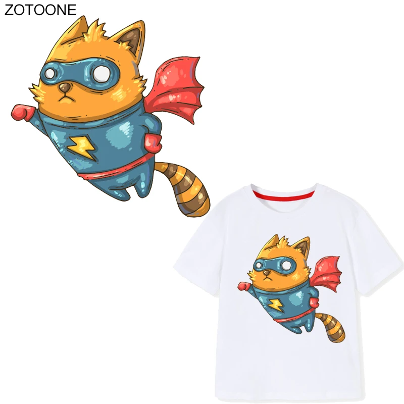 

ZOTOONE Cartoon Flying Panda Patches Animal Sticker for Kids Iron on Transfers for Clothes T-shirt DIY Heat Transfer Appliques G