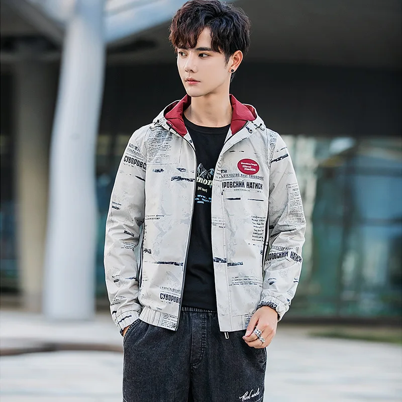 

Coat Men Spring And Autumn INS Fashion 2020 New Style Korean-style Trend Casual Tooling Jacket on Clothes Spring Men'S Wear