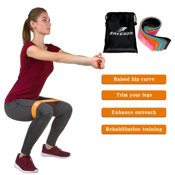 

5 Piece Pull Strap Mixed Colors Resistance Bands 6 Levels Exercises Elastic Fitness Training Yoga Loop Band Workout Pull Rope