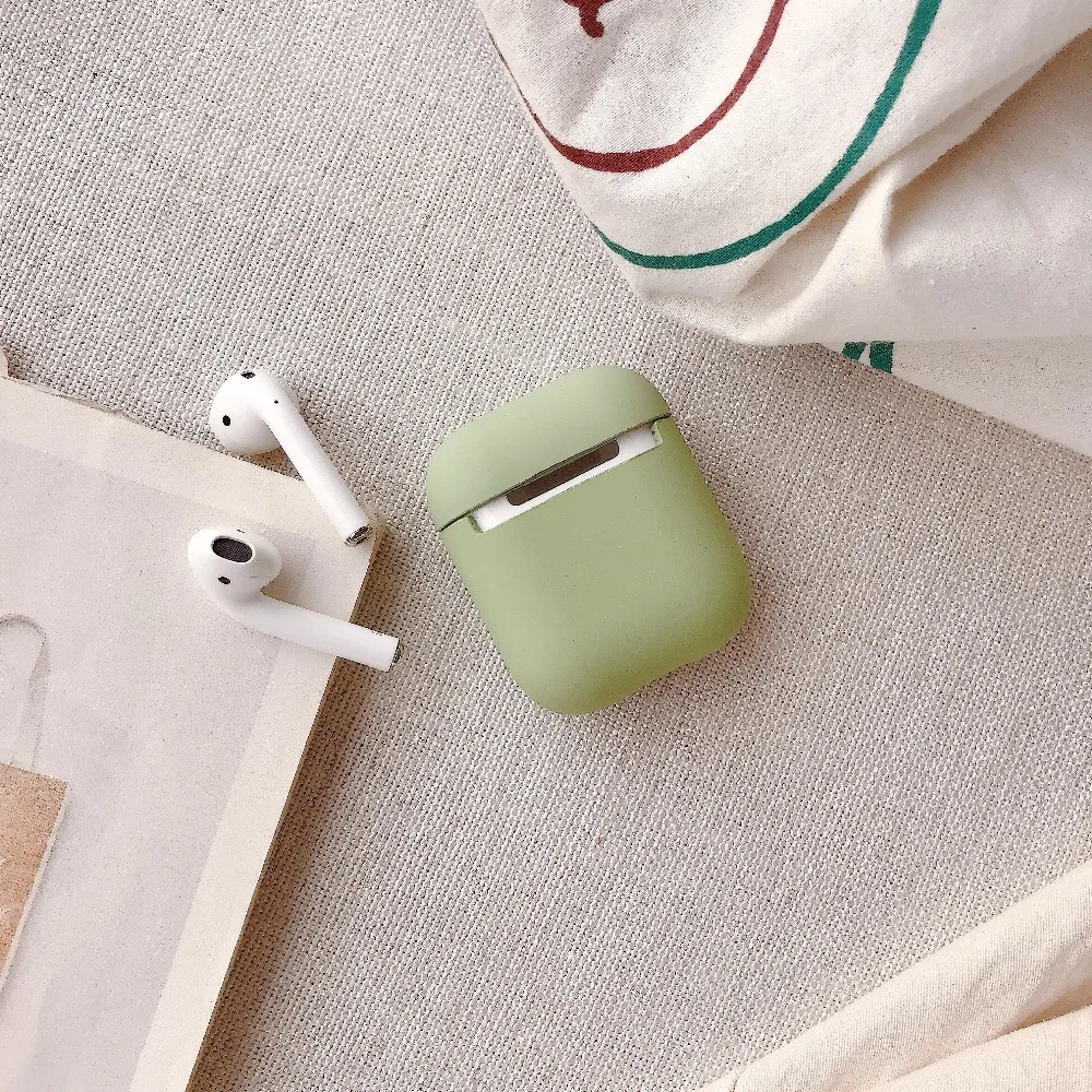 Чехол для Apple AirPods 1 2 Boite матовый песчаник милый цветной наушник Конфеты Крышка Air Pods защита AirPods2 Роскошные, жесткие, ПК кожа для iphone AirPods черные простые аксессуары розовые беспроводные противоударные Матовые чехлы