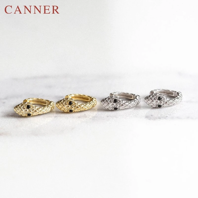 Простые геометрические круглые серьги, 925 пробы серебряные креативные маленькие серьги-кольца в виде змеи для женщин, золотые серебряные ювелирные изделия