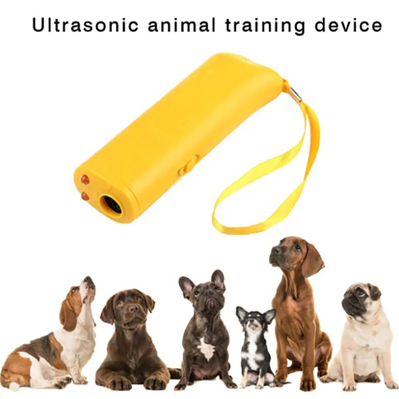Anti perro corteza para entrenamientos de perros LED ultrasónico repelente de perro 3 en 1 productos para mascotas equipo perro ladrando dispositivo de entrenamiento