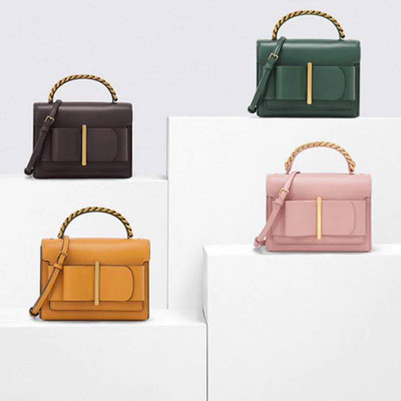 

Fashion Woman Bag Shoulder Bag Slant Chain Flap Silk Butterfly Singapore Ins Treandy Show Sling Split Leather Dark Red Drop Ship