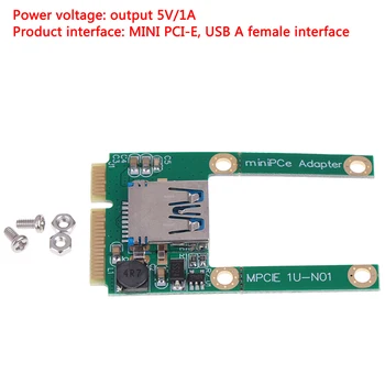 

1Pc Mini PCI-E to USB2.0 Adapter Card PCI Express Card Full for Notebook
