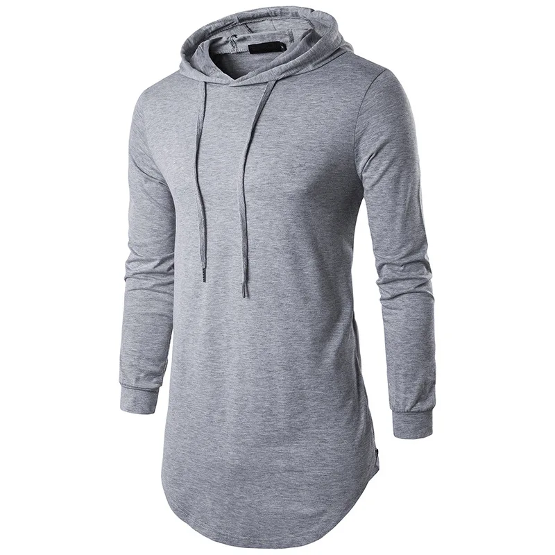 

2017 Spring New Style Fashion And Personality High-Order Streetwear Women's Long Hooded T-shirt Men Hooded T Shirts