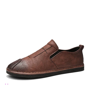 

New Men Peas Dress Shoes With Business Leather Shoes Large Size Carved Italian Formal Oxford For Winter pu Dress Shoes *T165