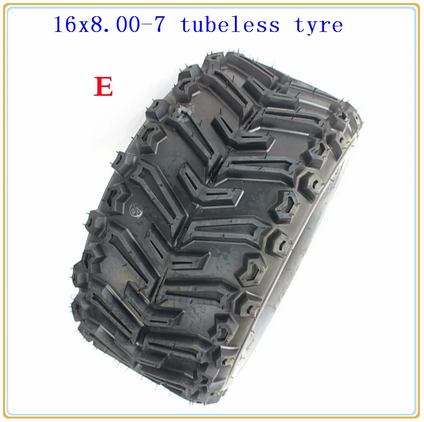16X8-7(200/55-7) автозапчасти Kart 7 7 дюймов шины atv 16X8. 00-7 16*8-7 шина с универсальным рисунком протектора внедорожных шин износостойкие шины для колес
