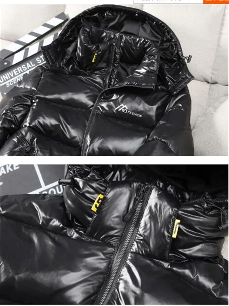 Men's and women's winter down jackets Brand quality coat Short thick warm top Couple Glossy Hooded Clothing YR68