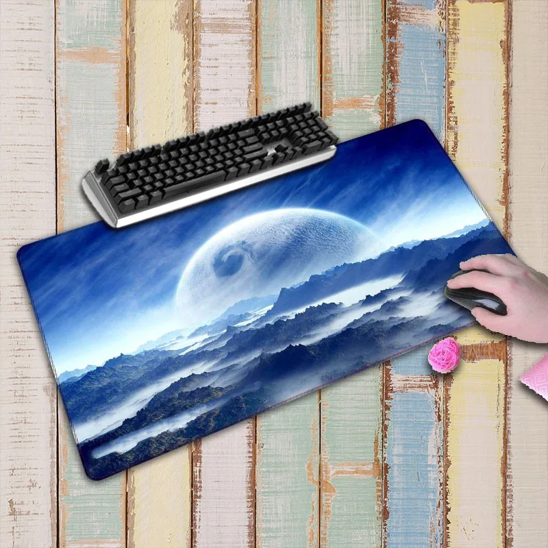  Blue Space Earth Gaming Speed Mouse Pad Locking Edge Large Mouse Mat PC Computer Laptop Mouse pad f