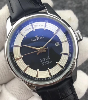 

Classic New Stainless Steel Calendar Men Watches Automatic Mechanical Sport Silver Rose Gold Black Blue Brown Leather Watch