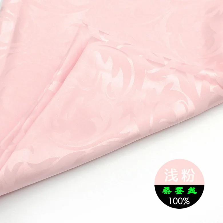 Шелковые ткани для платьев блузки шарфы Одежда домашний метр чистый шелк атлас Шармез 16 мельница жаккардовый цветочный высокого класса