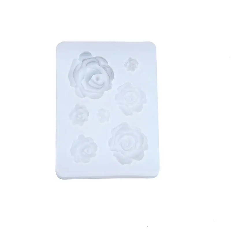 

7 Sizes Resin Rose Flower Pendant Silicone Mold Resin Jewelry Making Art Crafts