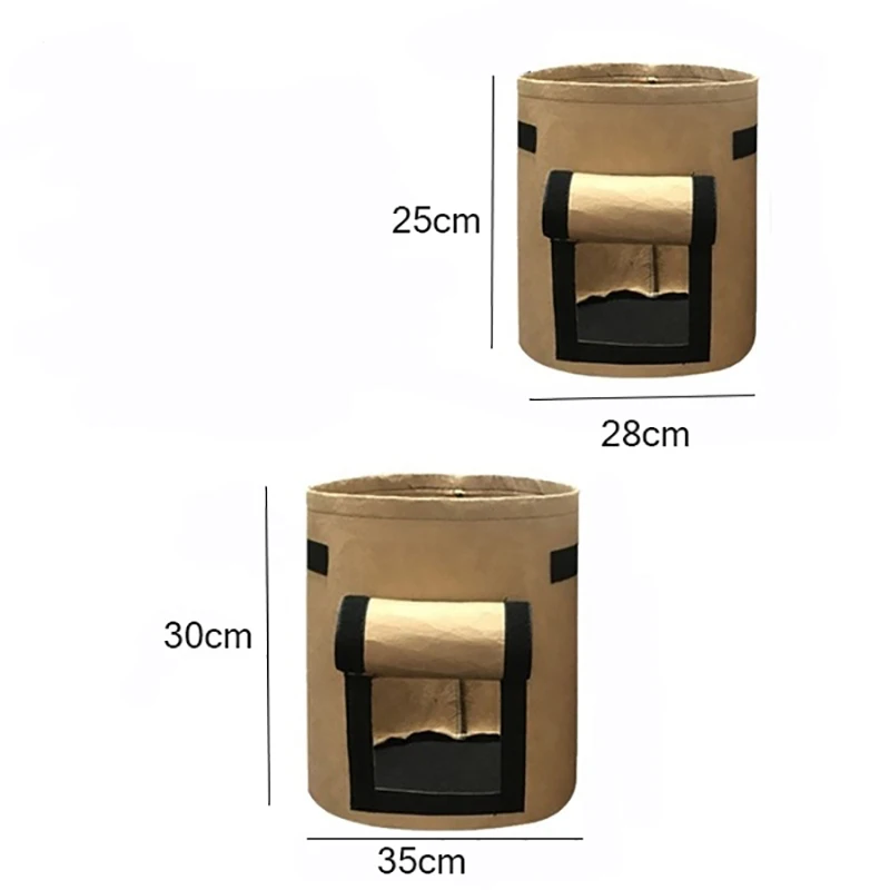 beige M DIY ведро для посадки картофеля Войлок выращивание цветка выращивание картофеля мешок питомника Томатный завод ткань горшок для выращивания нетканые пакеты для рассады - Цвет: beige M