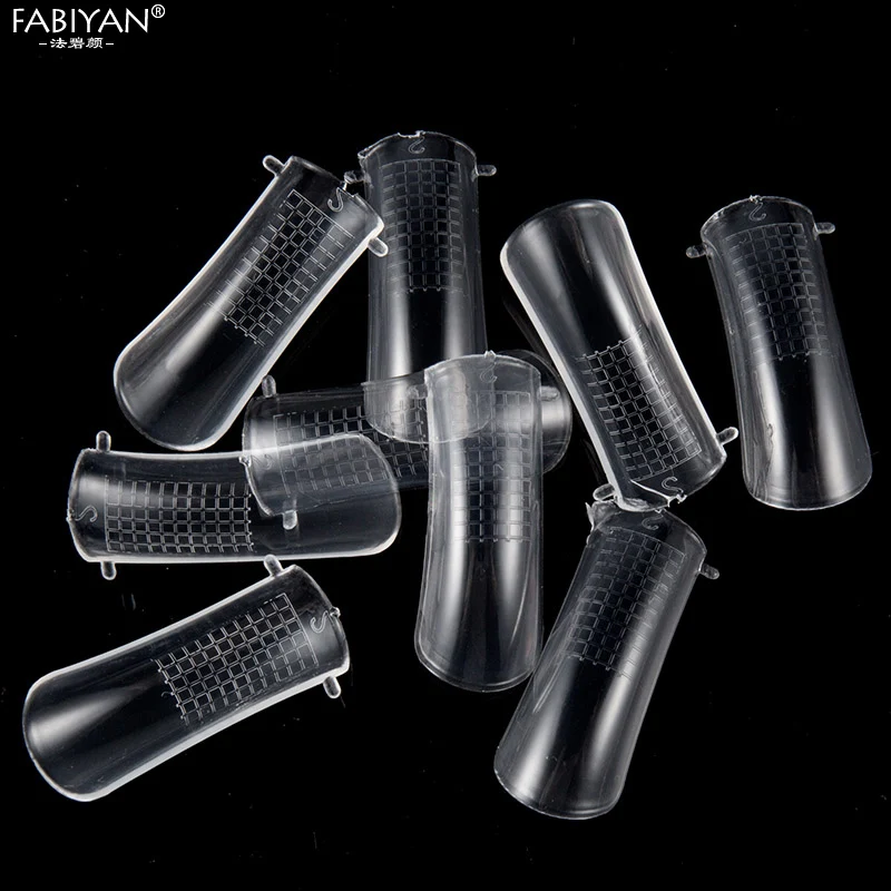 Nail Art C Curved Shape Extension Guide Tips French Foil Acrylic Polish Gel UV Design Form Reusable Metal Mold Manicure Tool 5pc nail art tool