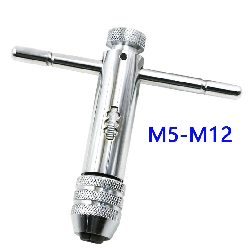 

Engineers M5-M12 Lengthen Reversible T Handle Ratchet Tap Taps Wrenches Wire tapping Wrench Adjustable Holder Tool