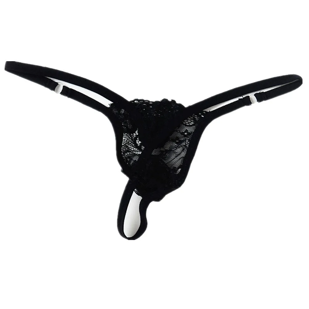

Thin Sexy Lace Thongs for Men Pouch Bikini Underwear Mens T Back Sexy Panties Low Rise Breathable Gay G String Lingerie