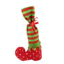 1 шт. Рождественский шнурок эльф ботинок чулок Рождественская елка украшения Висячие конфеты подарок