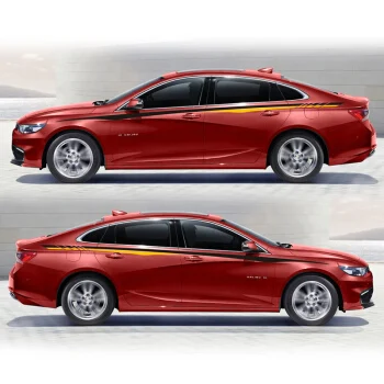 Red car Автомобильный Стайлинг, Спортивная Автомобильная наклейка для Chevrolet Malibu Cruze Aveo Captiva, боковые спортивные авто наклейки - Название цвета: Red car