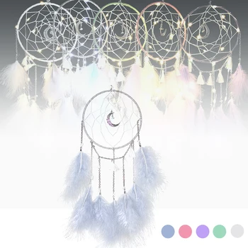 

LED Dream Catcher Handmade Night Light Dream Catchers for Bedroom Wall Hanging Home Decor Ornaments Craft