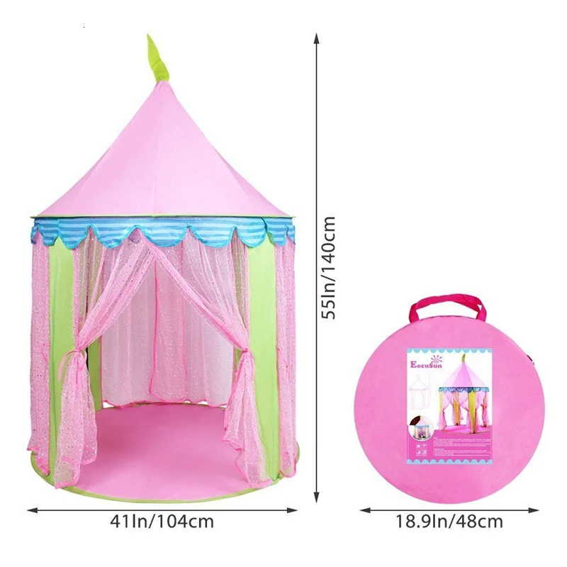 Children's Tent Folding Tents Play House For Children Teepee Toy Tents For Kids Tipi Infantil Indoor Ball Pit Princess Castle 6