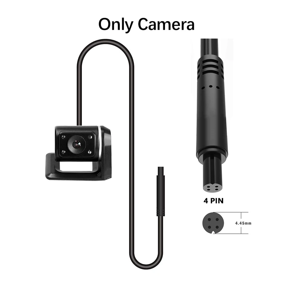 Камера заднего вида ночного видения 4 ИК-светильник 480P для автомобильного видеорегистратора B40 B40D A1 Z4 B10 B90s C30 3,5 мм AV-IN 4-контактный видеорегистратор - Название цвета: Only Camera