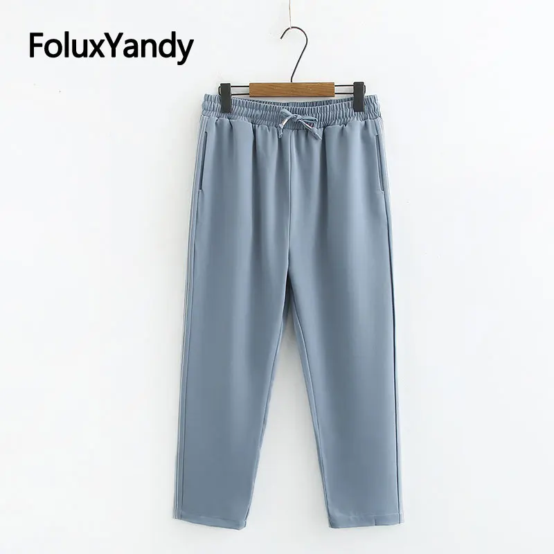 

Striped Loose Women Pants Trousers Elastic Waist Casual Harem Pants Plus Size XXXL 4XL 3 Colors KKFY4370