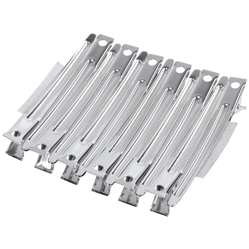 12 x Strong Metal Hair Section Clips Professional Styling Accessories