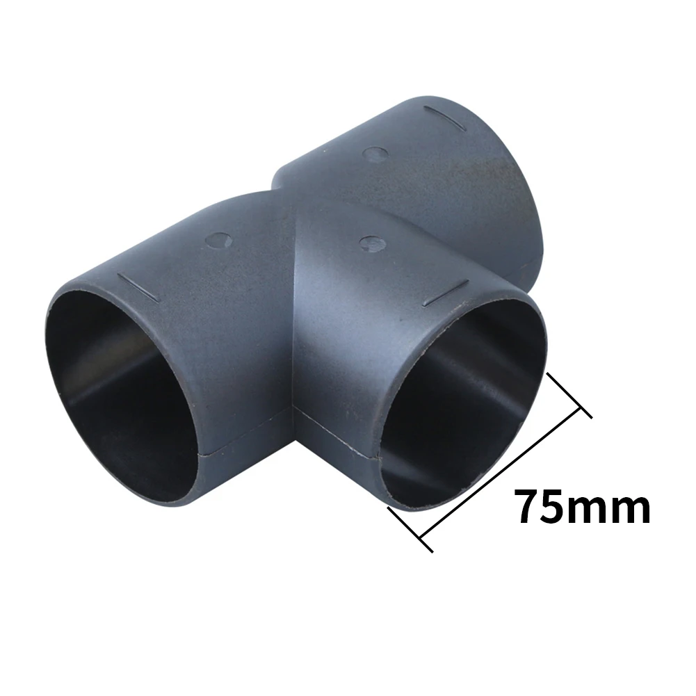 Air Ducting Pipe 75mm Easy Install Plastic T Piece Exhaust Car Parking Heater Connector Professional Solid Outlet Replacement