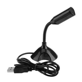 

1PCS Portable Mini Computer Microphone Wired USB Gaming Mic Tabletop Microphone For PC Notebook Studio Chatting Games Recording
