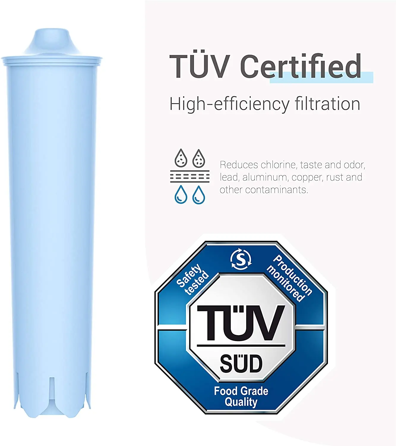 Vhbw 1x Filtre à Eau Compatible Avec Gaggenau CM250 Machine à Café Automatique, Machine à