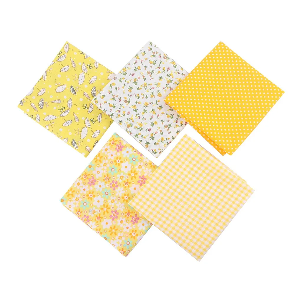 5pcs/Set Newborn Baby Bath Towel DIY Hand Stitched Cotton Printed Floral Handkerchief Bathing Feeding Face Washcloth Wipe#g4