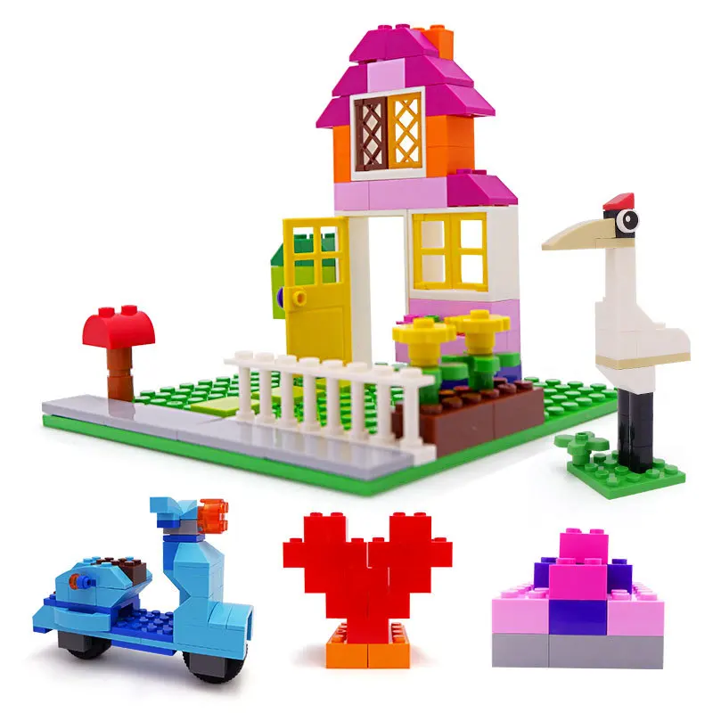 Пластиковые модели строительных блоков Детские игрушки juguetes zabawki brinquedos укладка блок juegos educativos красочные Обучающие игрушки распродажа