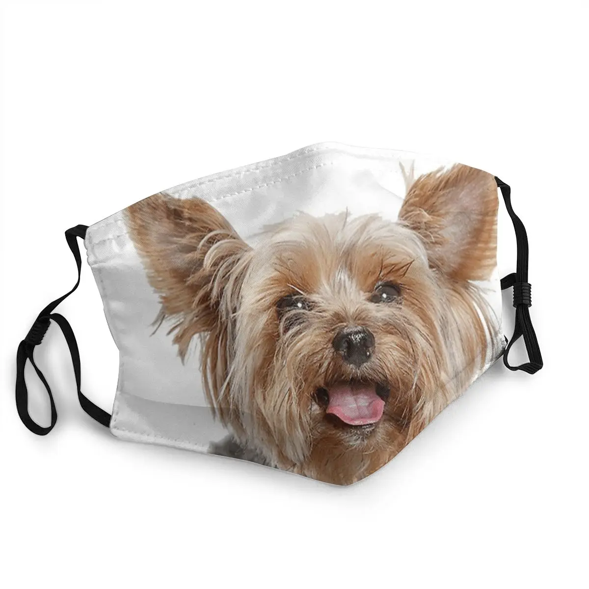 Симпатичная неодноразовая маска для лица йоркширского терьера собак против