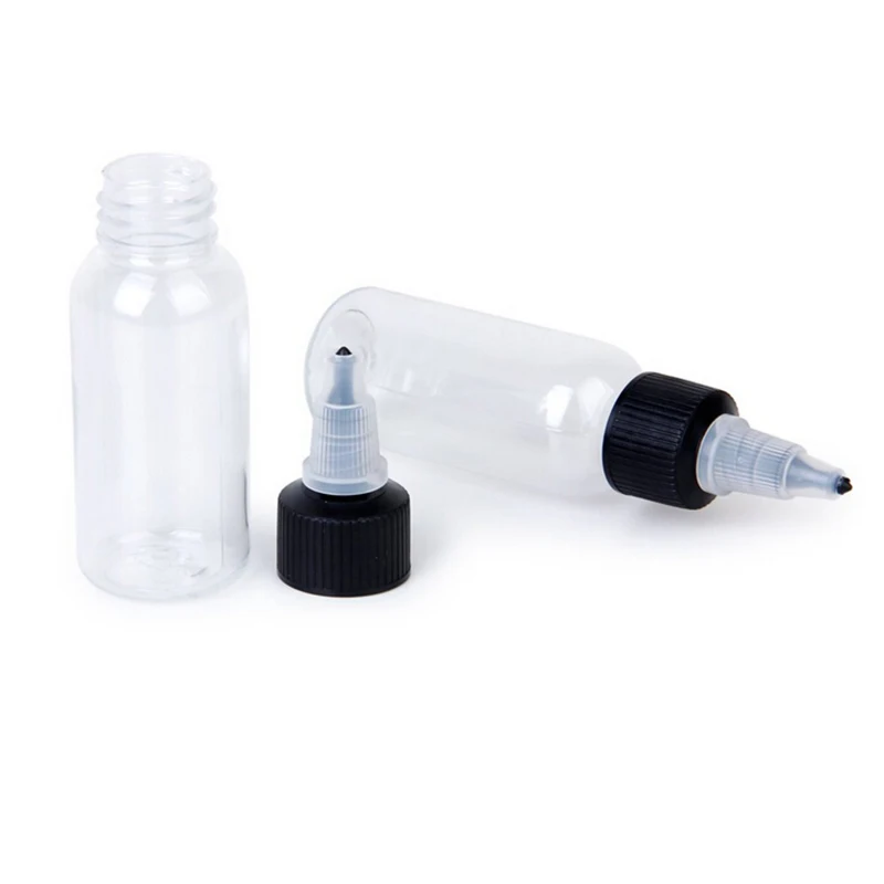 Durable 30ml Tattoo Pigment Ink Bottles Twist Cap Empty Plastic Transparent Tattoos Clear Bottle Supplies Tools | Красота и здоровье