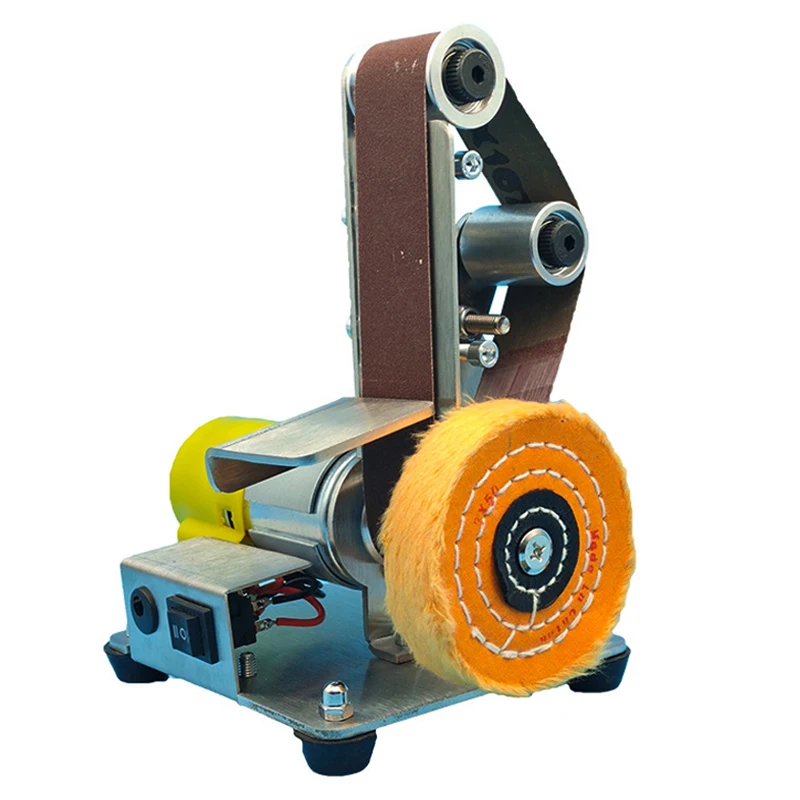 Multifunctional Desktop Vertical Mini Electric Abrasive Belt Sandpaper Polishing Machine DIY Angle Grinder Sharpening Machine 6