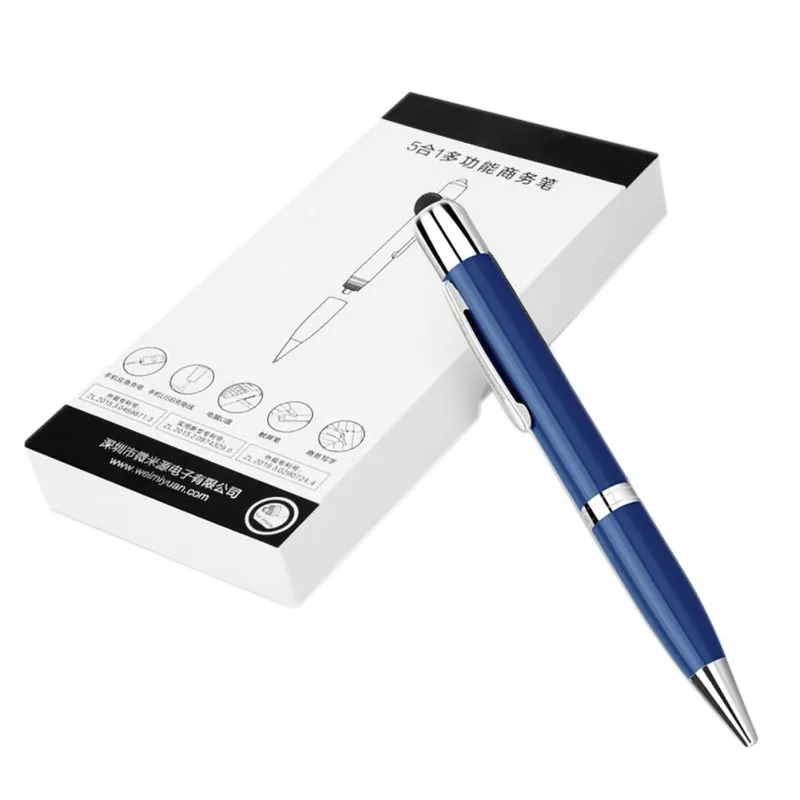 Многофункциональный емкостный стилус USB диск power Bank для IPhone type-C Micro-USB - Цвет: Type-c blue