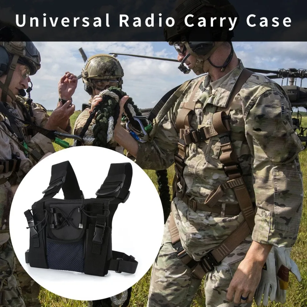 Radio Harness chest Front Pack Pouch Holster Carry bag for Baofeng UV-5R UV-82 UV-9R BF-888S TYT For Motorola Walkie Talkie