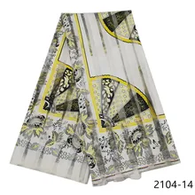 Новейшая стильная лента из ткани африканская ткань Анкара настоящая лента из ткани 5 ярдов для вечернего платья для свадьбы 2104