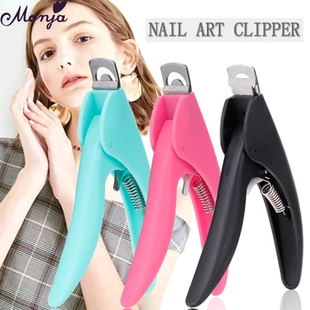 

Monja 3 Colors U-shaped Nail Art Clippers French False Nail Cutting Stainless Steel Trimmers Acrylic Edge Cutters Manicure Tool