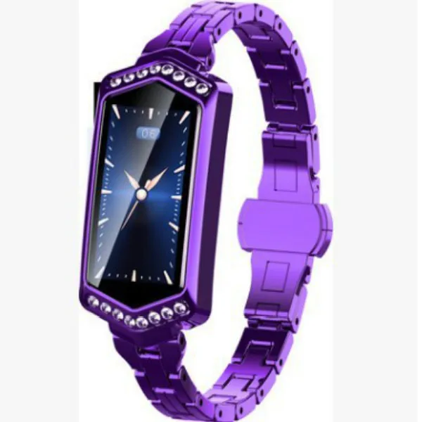 Purple Новые модные часы Smart Watch для мужчин и женщин, приборы для измерения артериального давления мониторинг сна Bluetooth gps, счетчик шагов спортивные часы со счетчиком калорий - Цвет: Purple